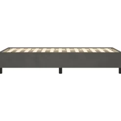vidaXL - Bed frame zonder matras - Donkergrijs- Fluweel - 90x200 cm