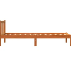 vidaXL - Bed frame zonder matras - Wasbruin - Massief grenenhout - 90x200 cm