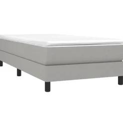 vidaXL - Bed frame zonder matras - Lichtgrijs - Stof - 90x200 cm