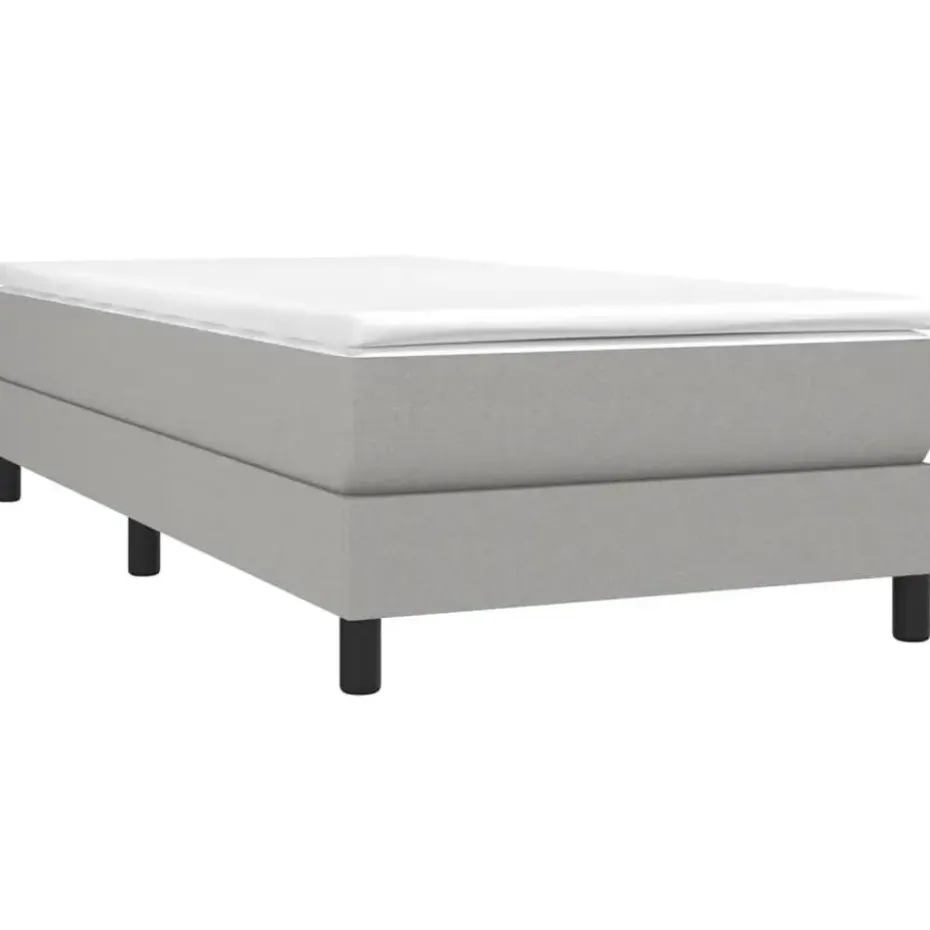 vidaXL - Bed frame zonder matras - Lichtgrijs - Stof - 90x200 cm