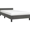 vidaXL - Bed frame zonder matras - Donkergrijs - Fluweel - 90x200 cm