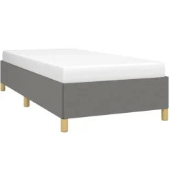 vidaXL - Bed frame zonder matras - Donkergrijs - Stof - 80x200 cm