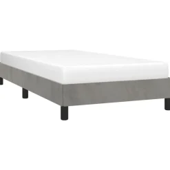 vidaXL - Bed frame zonder matras - Lichtgrijs - Fluweel - 80x200 cm