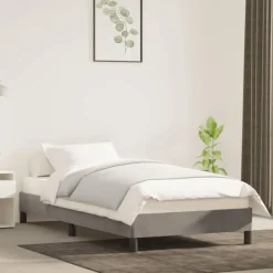 vidaXL - Bed frame zonder matras - Lichtgrijs - Fluweel - 80x200 cm