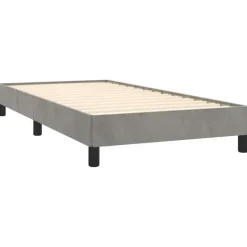 vidaXL - Bed frame zonder matras - Lichtgrijs - Fluweel - 80x200 cm