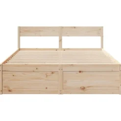 vidaXL - Bed incl. hoofdbord en lades - Massief grenenhout - 140x200 cm