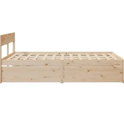 vidaXL - Bed incl. hoofdbord en lades - Massief grenenhout - 140x200 cm