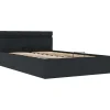 vidaXL - Bed met opbergruimte incl. LED - zwart - Kunstleer - 120x200 cm