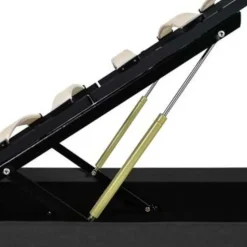 vidaXL - Bed met opbergruimte - Hydraulische - Donkergrijs - Stof - 140x200 cm