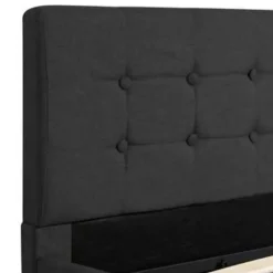 vidaXL - Bed met opbergruimte - Hydraulische - Donkergrijs - Stof - 140x200 cm