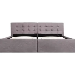 vidaXL - Bed met opbergruimte - Hydraulische stang - Taupe - Stof - 160x200 cm