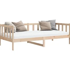 vidaXL - Bedbank - Naturel - Grenenhout - 90x200 cm