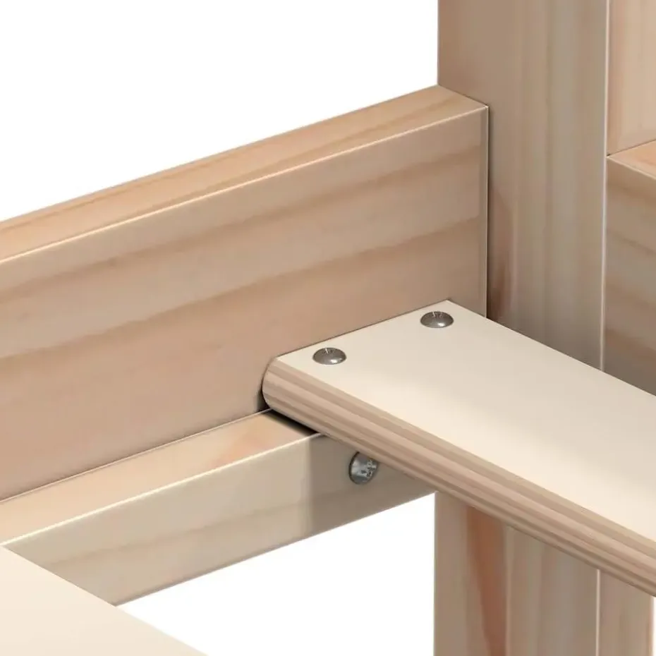 vidaXL - Bedbank - Naturel - Grenenhout - 90x200 cm