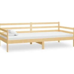 vidaXL - Bedbank - Naturel - Massief grenenhout - 90x200 cm