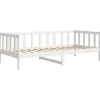 vidaXL - Bedbank - Wit - Massief grenenhout - 90x200 cm