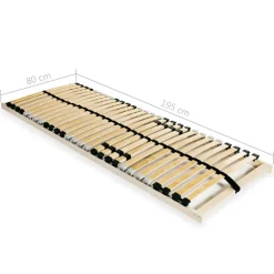 vidaXL - Bedbodem - Bruin - Hout - 80 x 200 cm