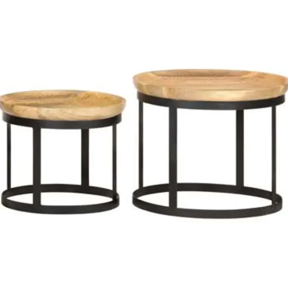 vidaXL - Bijzettafel - Bruin - Hout