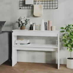 vidaXL - Bijzettafel - Wit - Bewerkt hout