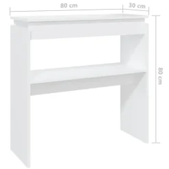 vidaXL - Bijzettafel - Wit - Bewerkt hout