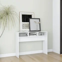 vidaXL - Bijzettafel - Wit - Bewerkt hout