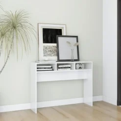 vidaXL - Bijzettafel - Wit - Bewerkt hout