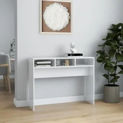 vidaXL - Bijzettafel - Wit - Bewerkt hout