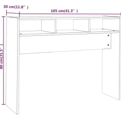 vidaXL - Bijzettafel - Wit - Bewerkt hout