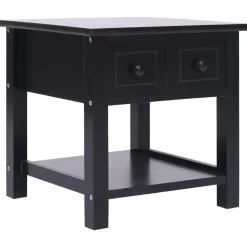 vidaXL - Bijzettafel - Zwart - Hout