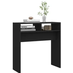 vidaXL - Bijzettafel - Zwart - Bewerkt hout