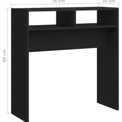 vidaXL - Bijzettafel - Zwart - Bewerkt hout