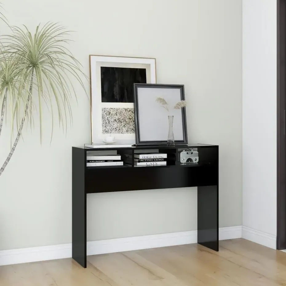 vidaXL - Bijzettafel - Zwart - Bewerkt hout