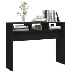 vidaXL - Bijzettafel - Zwart - Bewerkt hout