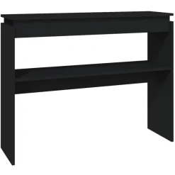 vidaXL - Bijzettafel - Zwart - Bewerkt hout