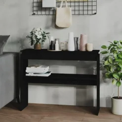 vidaXL - Bijzettafel - Zwart - Bewerkt hout