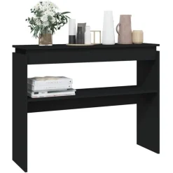 vidaXL - Bijzettafel - Zwart - Bewerkt hout