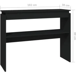 vidaXL - Bijzettafel - Zwart - Bewerkt hout