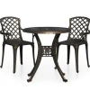 vidaXL - Bistroset - Bruin - Aluminium