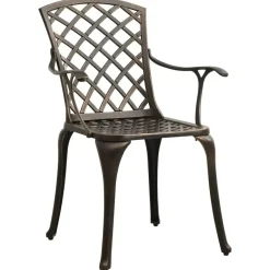 vidaXL - Bistroset - Bruin - Aluminium