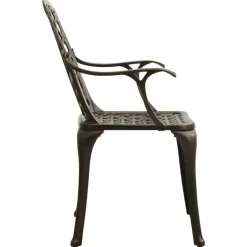 vidaXL - Bistroset - Bruin - Aluminium