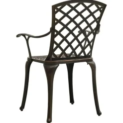 vidaXL - Bistroset - Bruin - Aluminium