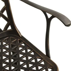 vidaXL - Bistroset - Bruin - Aluminium