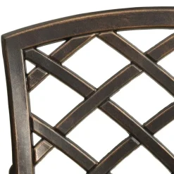 vidaXL - Bistroset - Bruin - Aluminium