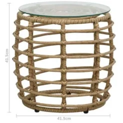 vidaXL - Bistroset - Bruin - Poly rattan