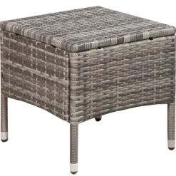 vidaXL - Bistroset - Grijs - Poly rattan