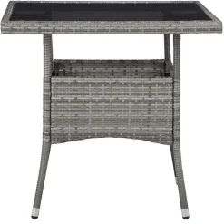 vidaXL - Bistroset - Grijs - Poly rattan