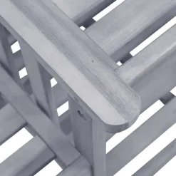 vidaXL - Bistroset - Grijs - Hout - 159x61x92 cm