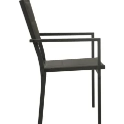 vidaXL - Bistroset - Zwart - Staal