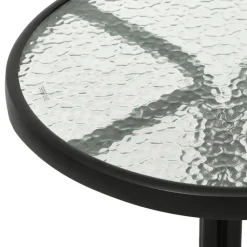 vidaXL - Bistroset - Zwart - Staal - 3 stuks