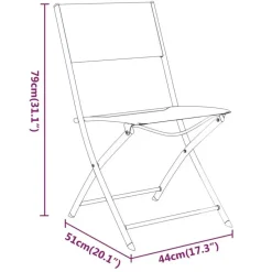 vidaXL - Bistroset - Zwart - Staal - 3 stuks