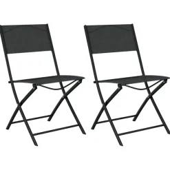 vidaXL - Bistroset - Zwart - Staal - 3 stuks